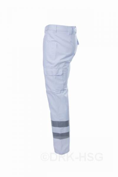 Damen-Einsatzhose (325 g/m²)weiß, 2 Reflexstreifen